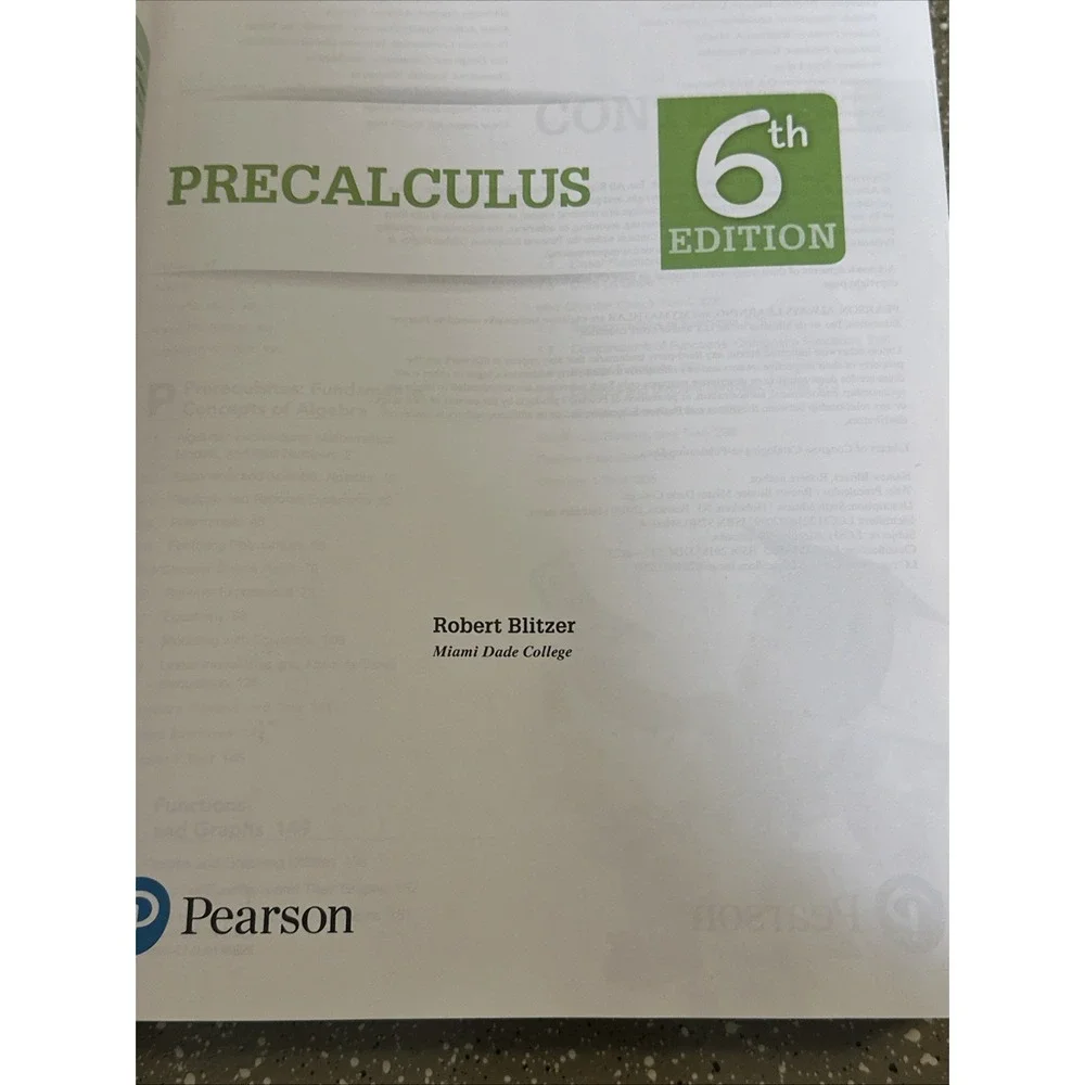 Precalculus by Robert Blitzer (2017) 6th‎ Edition - Hardcover - LIKE NEW